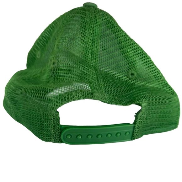 Vintage John Deere Trucker Hat Green Mesh Yellow Patch Snapback MPC Promotions - Picture 3 of 7